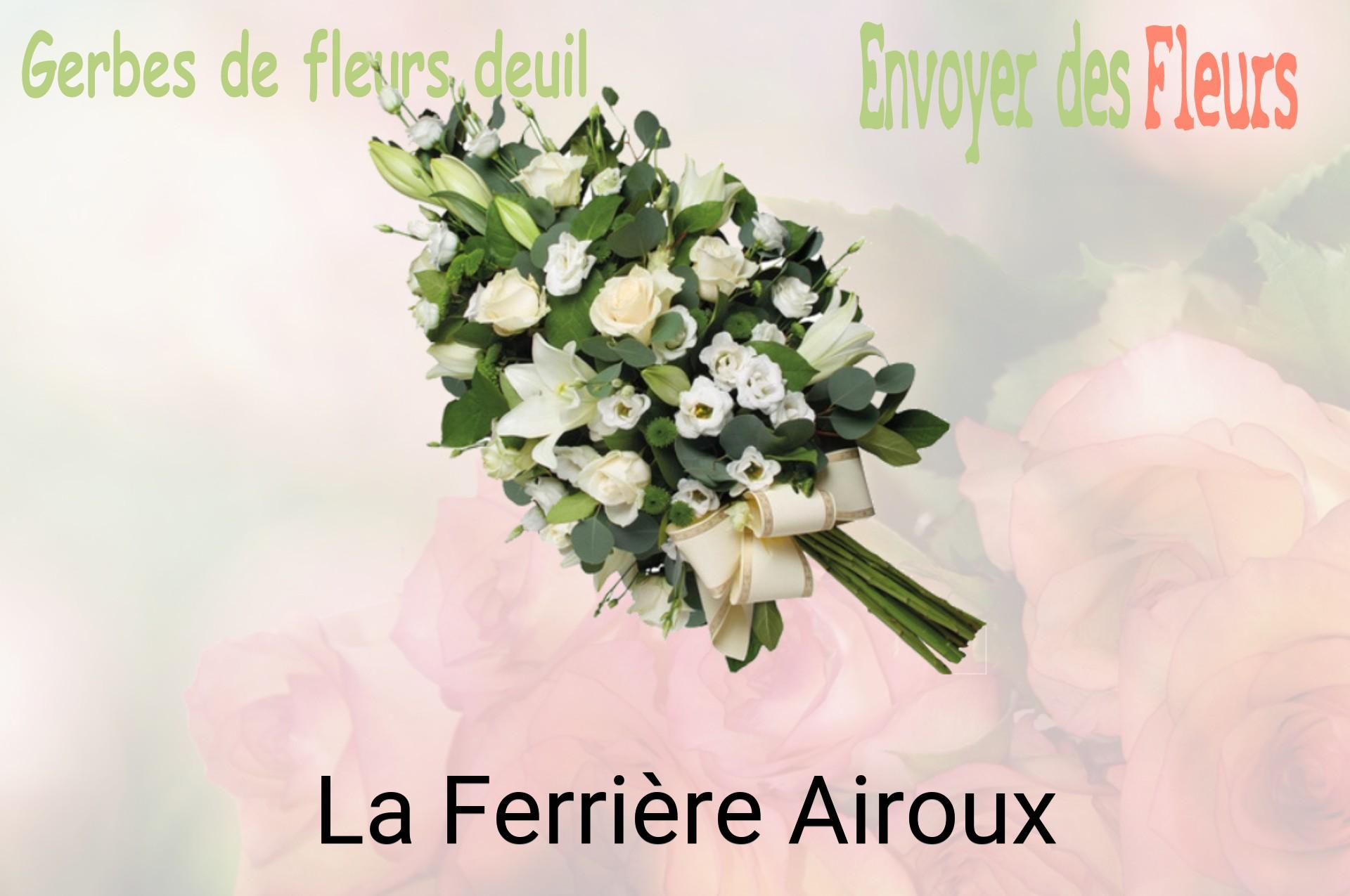 Gerbe de fleurs de deuil livrée à La Ferrière-Airoux